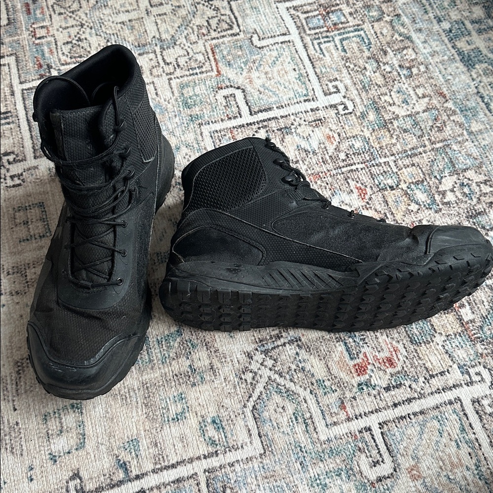 MEN'S SIZE 14 UNDER ARMOUR Valsetz Tactical Boots, Black| Work Boots